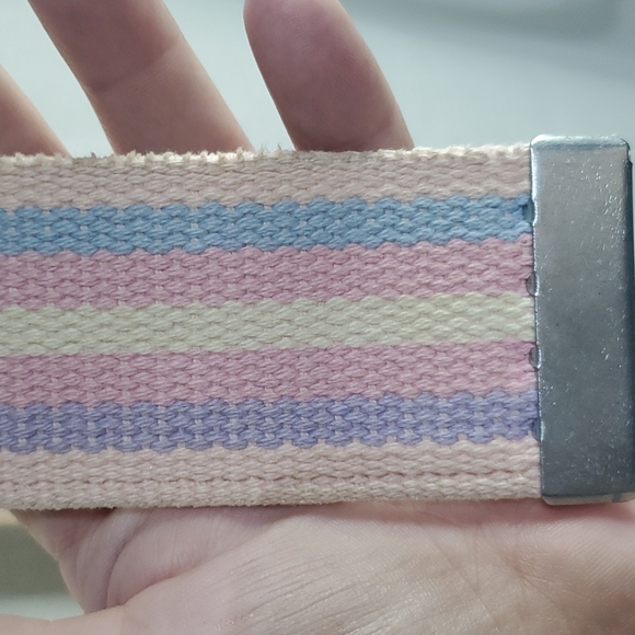 Retro pastel stripe adjustable belt - Picture 7 of 10